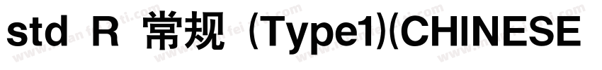std R 常规 (Type1)(CHINESE GB2312)字体转换